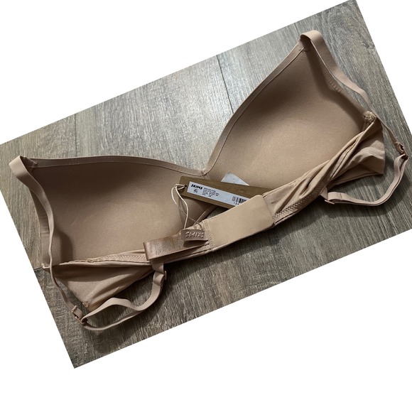 SKIMS Wireless Form Push Up Plunge Bra Color Clay 34B  NWT - Picture 2 of 5